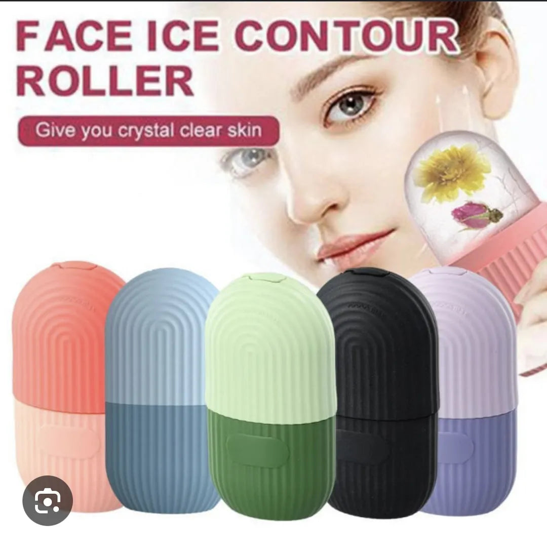 Face Ice Contour Roller with Floral Infusion & Puff Design